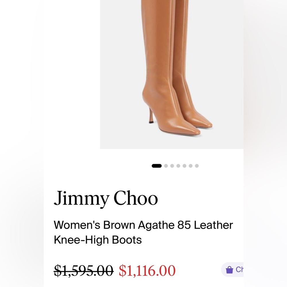 Jimmy Choo Tan Agathe biscuit Boots size 36.5 6.5 worn once comes with box/bags - Picture 10 of 10